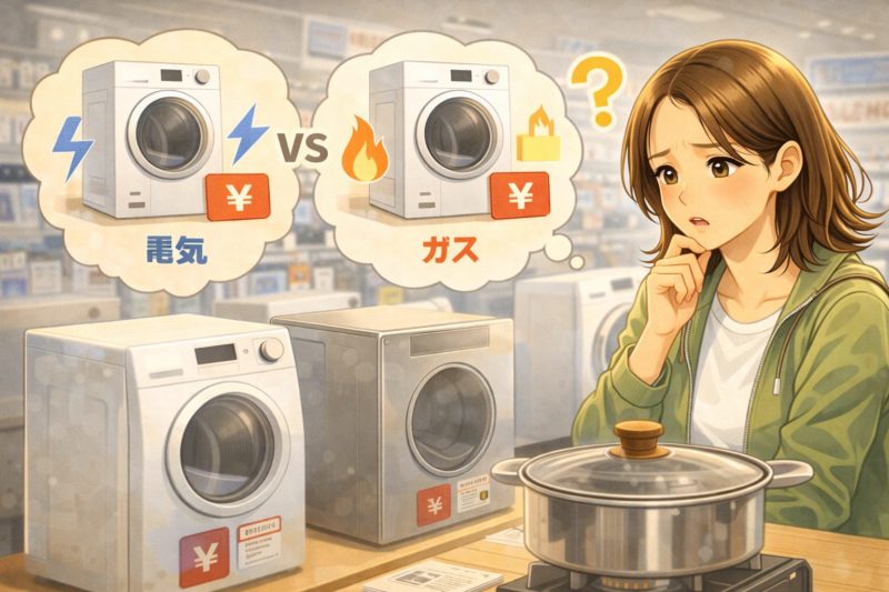 電気衣類乾燥機とガス乾燥機どっちがお得？