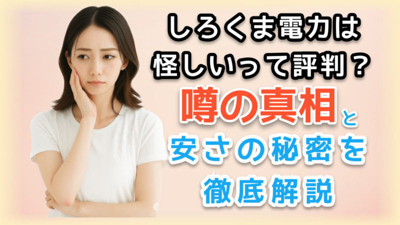しろくま電力は怪しいの噂の真相