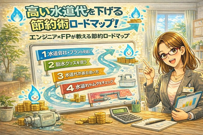 高い水道代を下げる節約術ロードマップ！エンジニア×FPが徹底解説